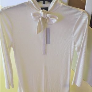 White Neck Tie Blouse Worthington